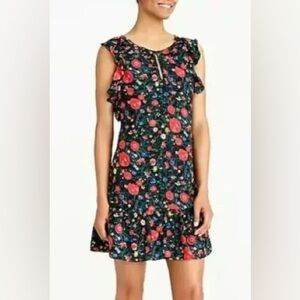 J.‎ Crew NWT Women's Floral Flutter Sleeve Knee Length Shift Dress- Size Small